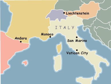 lokasi peta italia vatikan